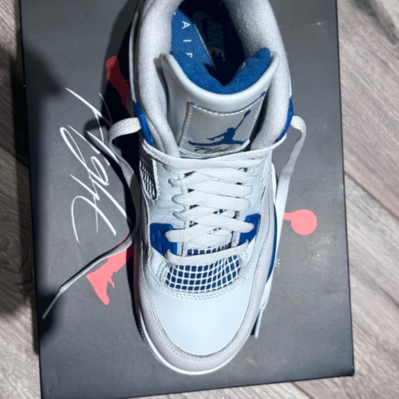 Air Jordan 4 Retro 2024 GS Military Blue 7Y worn 3 times - Picture 4 of 10